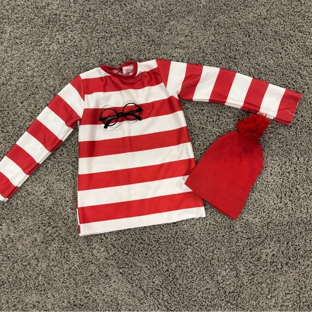 Where’s Waldo costume, size 8
